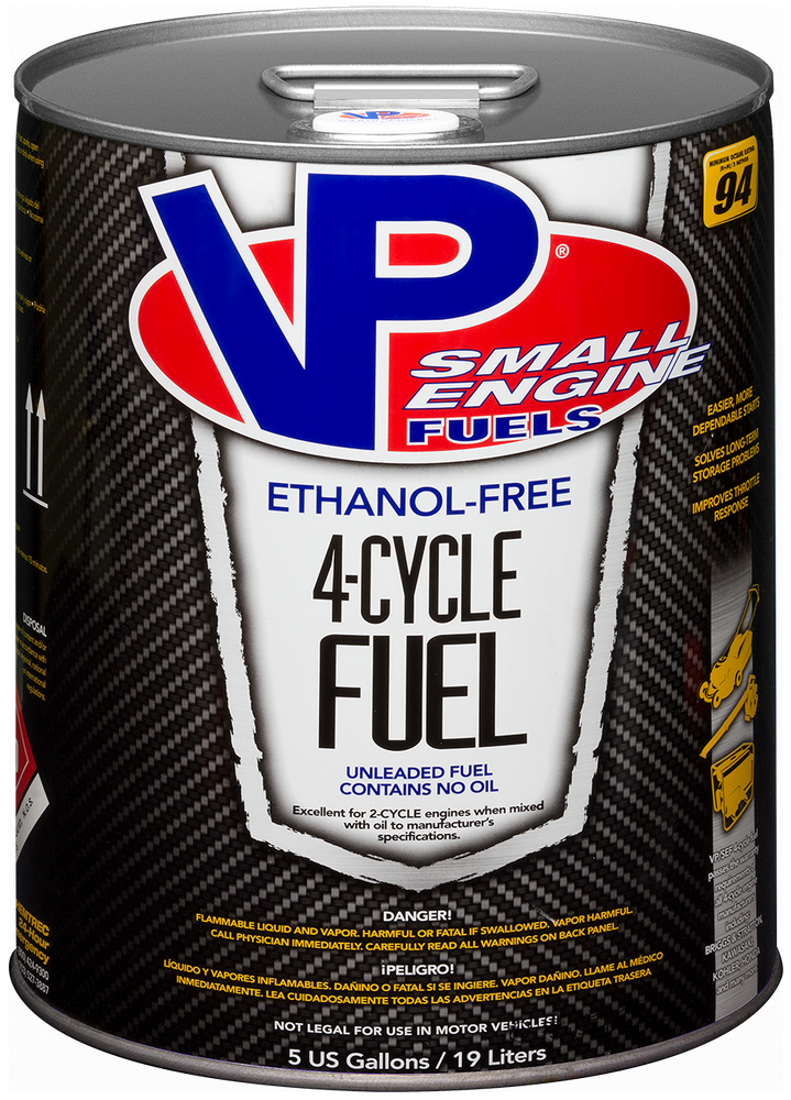 Vp Racing 30-36169 6202 SEF94 VP FUEL 5 GAL ETHO-FREE SMALL ENGINE 4-CYCLE FUEL