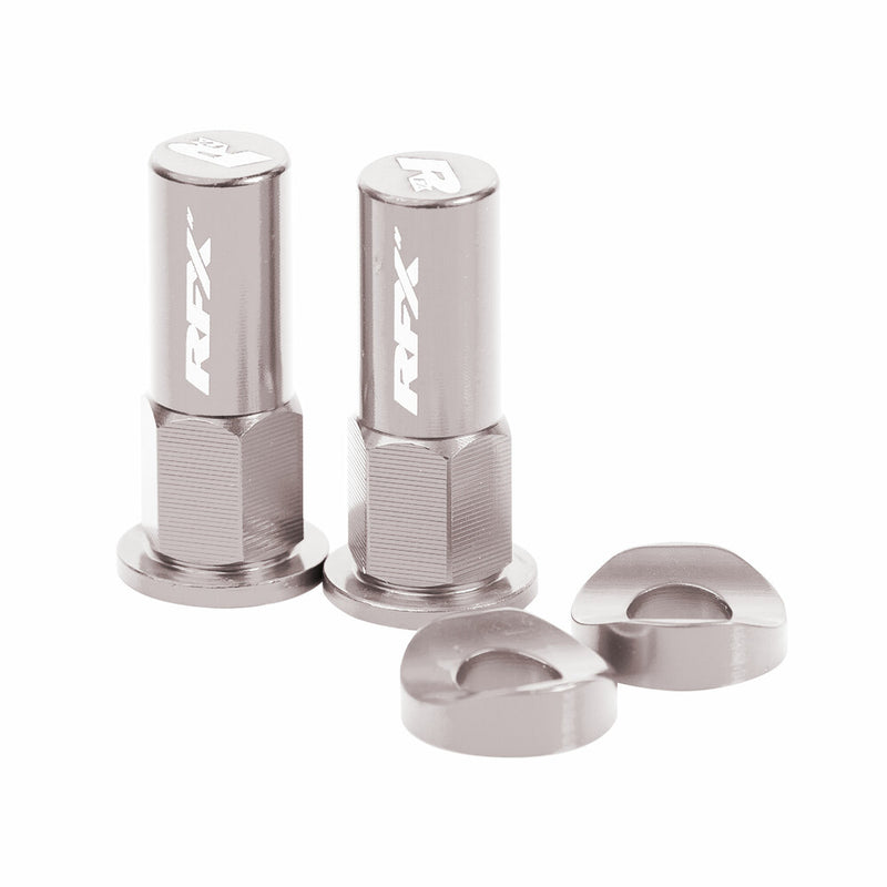 Rfx 739-1071 FXRL 90000 99SV RIM LOCK NUTS & WASHERS 2PCS SILVER