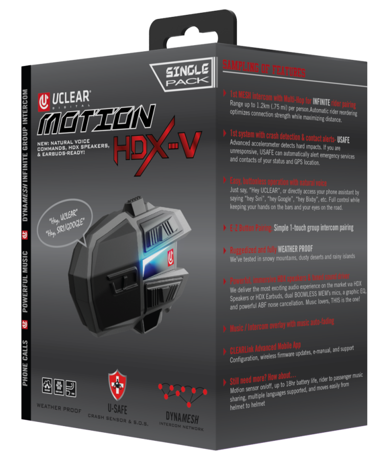 Uclear HDX-V Helmet Audio Kit