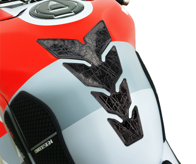 One Emblems 623-1166 XT3 ULTRA-THIN TANK PAD SCRATCHES BLACK