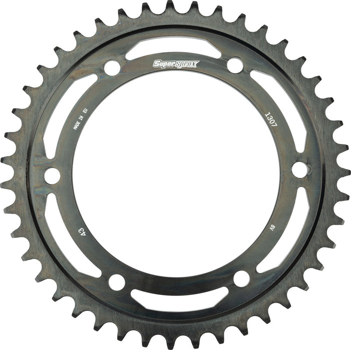 Supersprox 109-130743 RFA-1307-43-BLK REAR EDGE SPROCKET STEEL 43T-525 BLK HON