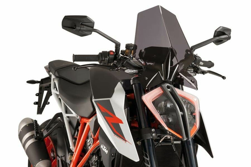 Puig Hi-Tech Parts Windscreen Naked NEW GEN Sport Dark Smoke - 9692F KTM 1290 Super Duke 2017-2019