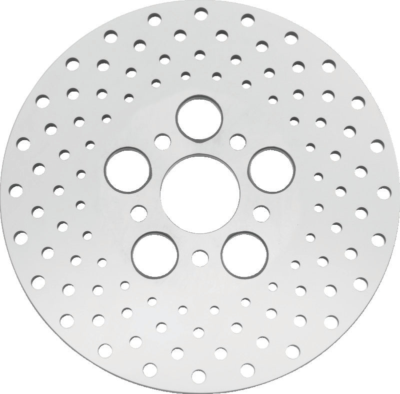 Bikers Choice 619918 73-84 FL 10 Inch Front & Rear Drilled Stainless Rotor Replaces H-D 41813-79 - Photo - Primary