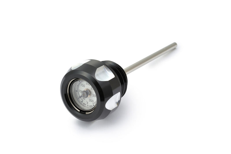 Harddrive OIL Temp DIP Stick M8 Black AND Machined - 88252 For Harley Touring 2017-2019