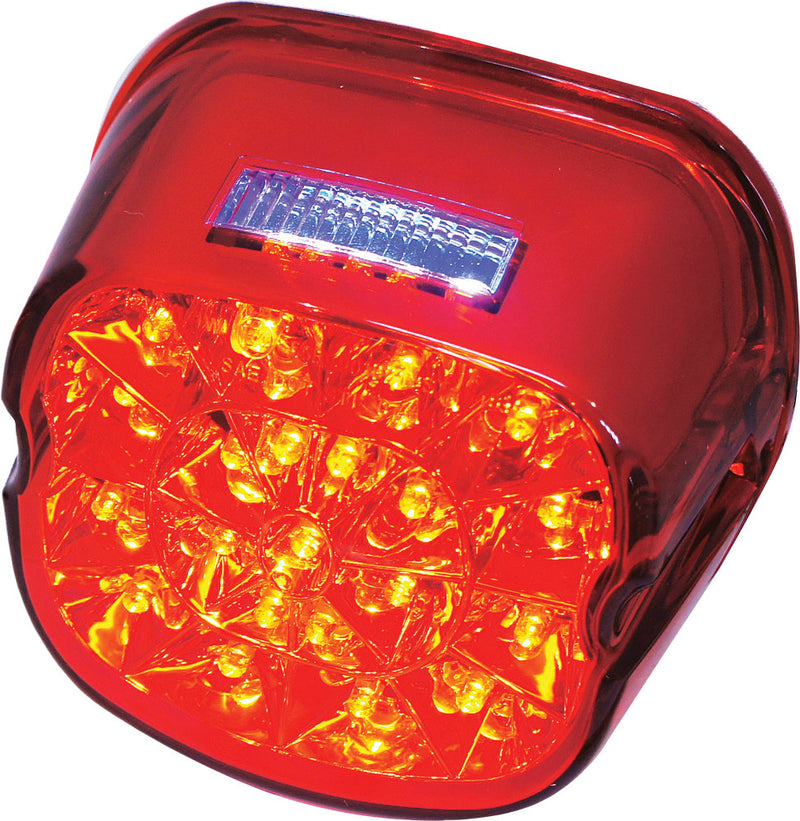 Harddrive L24-0433MLED Laydown LED Taillight Smoked Lens For Harley Motorcycles 2003-2017