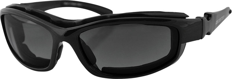 Bobster 26-4775 BRH2001 ROAD HOG II SUNGLASSES CONV BLACK W/4 LENS