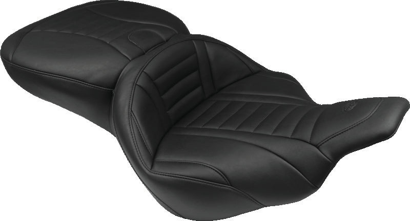 Mustang Motorcycle 76739 Mustang 97-07 Harley Electra Glide,rd Glide Super Touring 1PC Seat Deluxe - Black - Photo - Primary