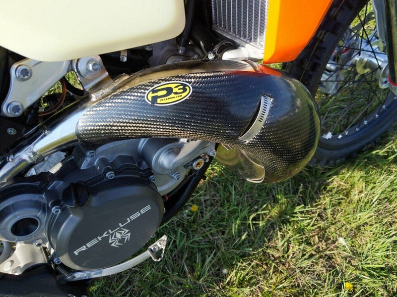 P3 Pipe Guard Carbon Fiber MAX FOR PRO Circuit Pipes Only - 101070 Husqvarna 250i / 300i / TE250i / TE300i 2020-2023