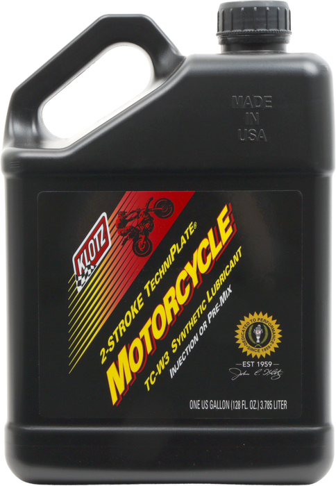 Klotz Oil 842-0181 KL-3021 MOTORCYCLE TECHNIPLATE 2T SYNTHETIC TC-W3 1 GAL 4/CASE