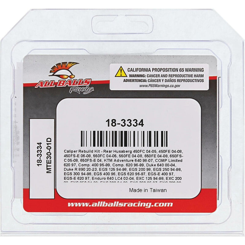All Balls Caliper Rebuild Kit Rear - 18-3334 Husaberg Dirt Bikes 2004-2008