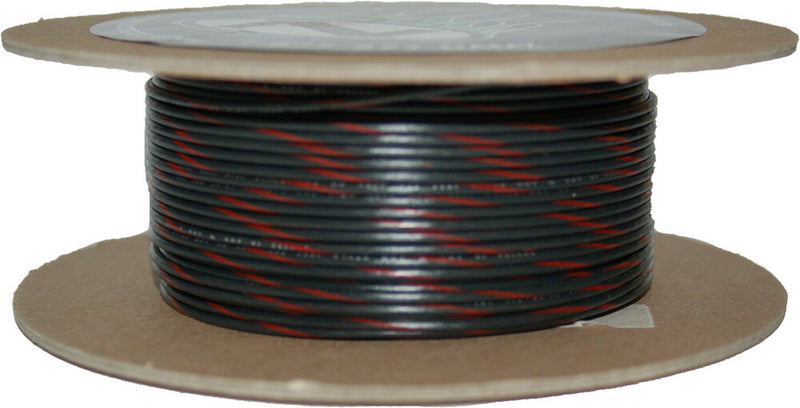 Namz Custom Cycle 850-09206 NWR-02-100-20 100' SPOOL 20-GAUGE WIRE (BLACK/RED STRIPE)