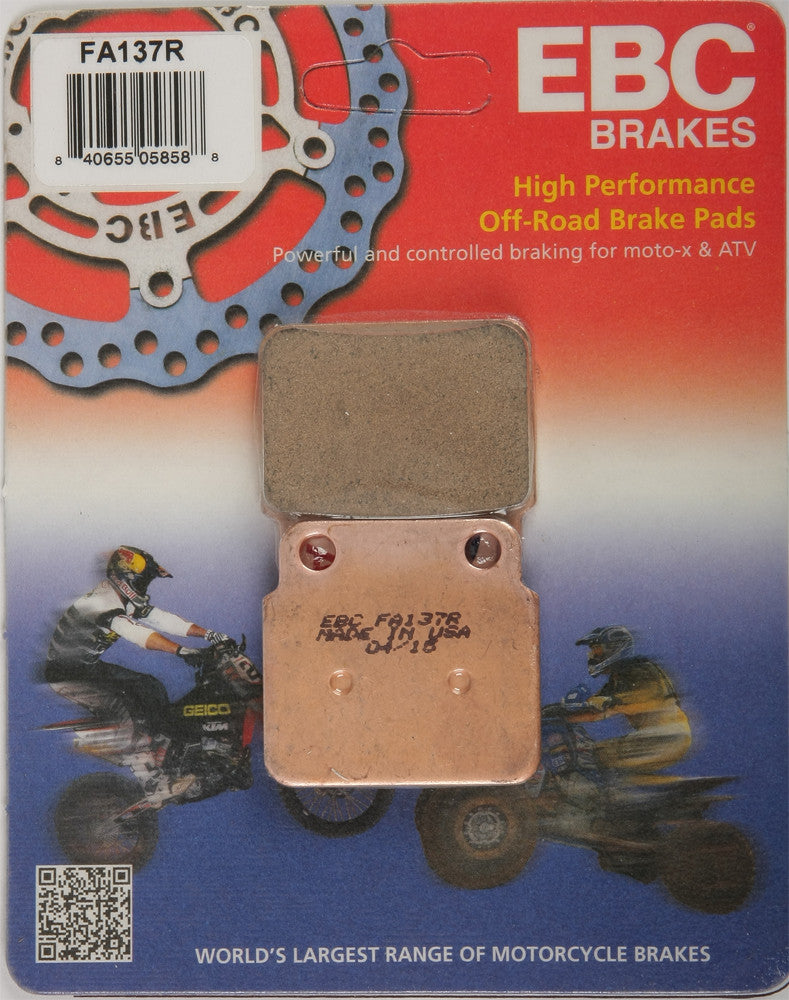 EBC Brake Pads - FA137R For Suzuki QuadRacer 1987-1992 | Arctic Cat 400 2004-2008 | Kawasaki ATVs 2003-2005