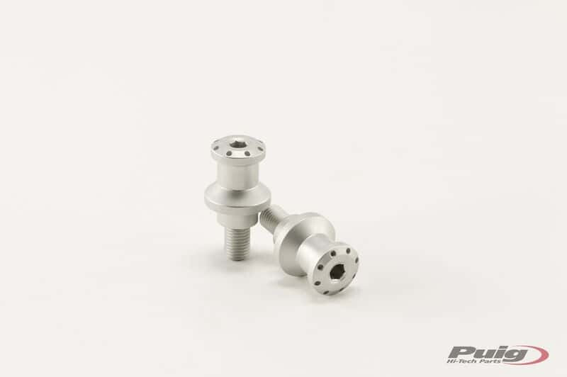Puig Hi-Tech Parts Swingarm Spools HI-Tech 10MM Silver 2/PK - 5924P For Kawasaki Motorcycles 1998-2012 | KTM 390 2015-2020