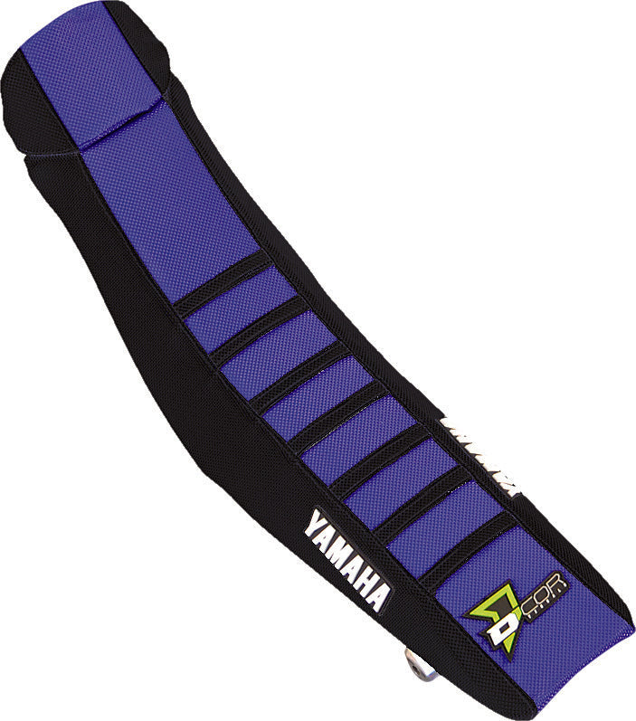 D'cor Visuals D-Cor Seat Cover Black Blue Black - 30-50-458 Yamaha Dirt Bikes 2014-2018