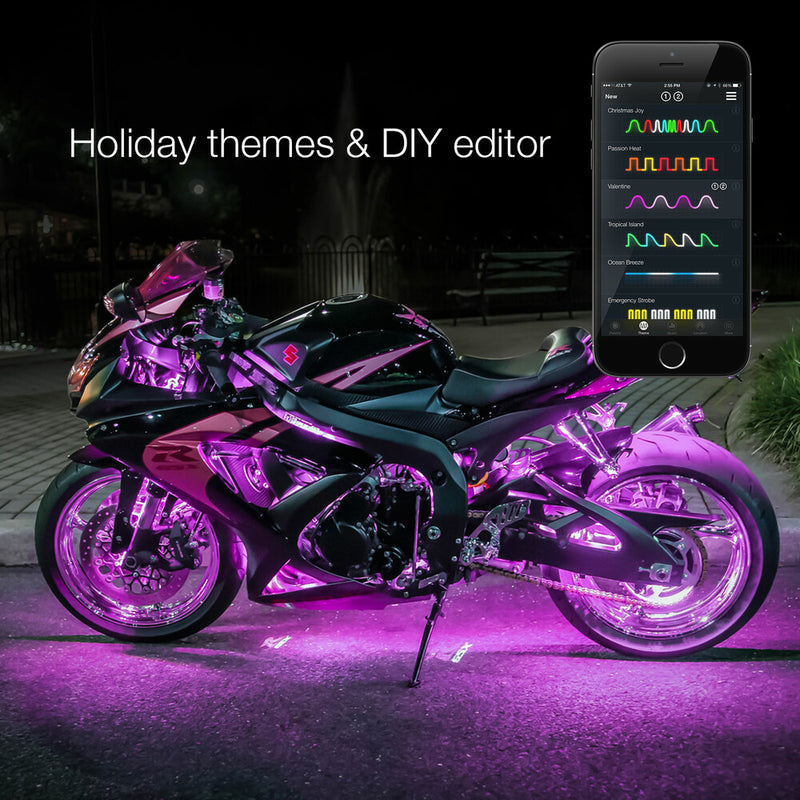 Xk Glow 653-0009 KS-MOTO-MINI MINI ACCENT LIGHT APP KIT 8PC