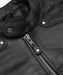 Gasser jacket collar and zipper in black