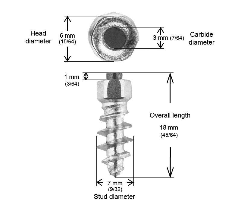 Igrip ST-18200 ST-18200 18MM STANDARD SCREW STUDS QTY 200