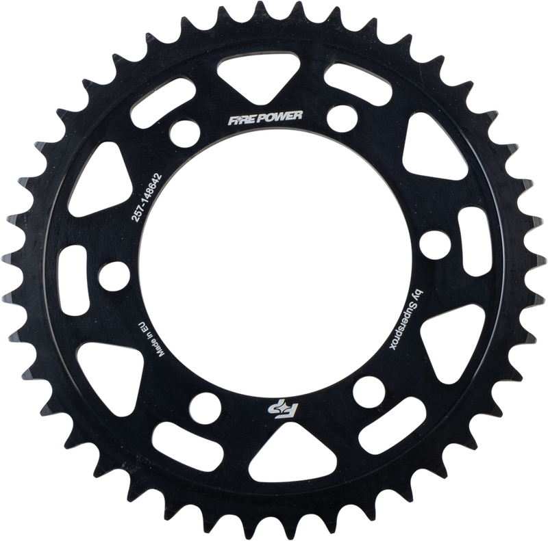 Fire Power Rear Sprocket Steel 42T Black - FPS-1486-42-BLK Honda FourTrax / TRX200D FourTrax Type 1990-1997