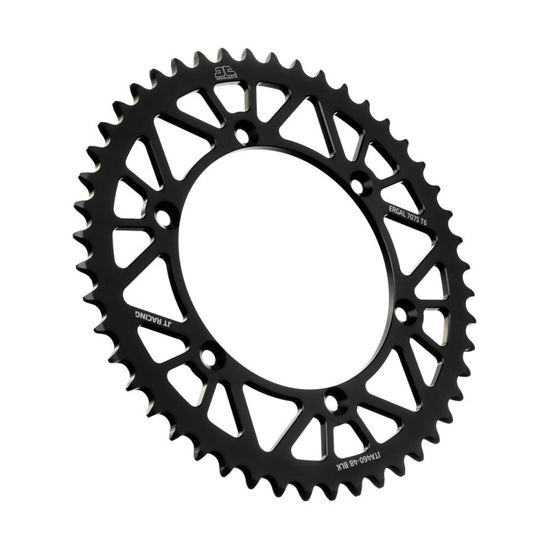 JT Sprockets Rear Racelite Sprocket Alum 48T-520 Black - JTA460.48BLK For Kawasaki Dirt Bikes 1980-2023 | Suzuki RMZ 250 2004-2006