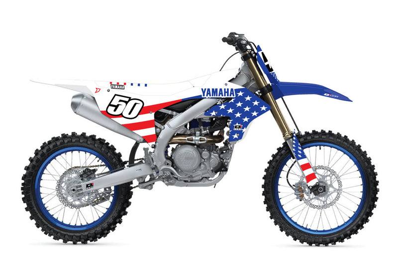 D-Cor Complete Kit USA Yamaha YZF250/450 WHT BG - 20-50-351 Yamaha YZ 450 / YZ 250 2023-2025