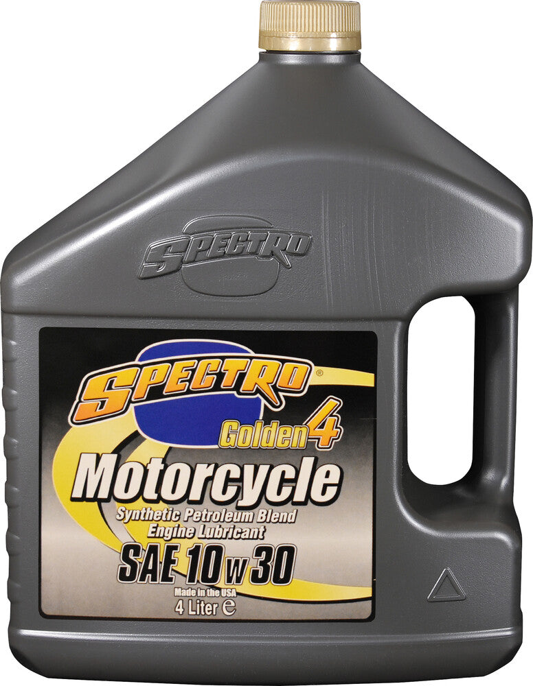 Spectro 582-01102 310348 GOLDEN M/C SEMI- SYN OIL 4T 10W30 4L