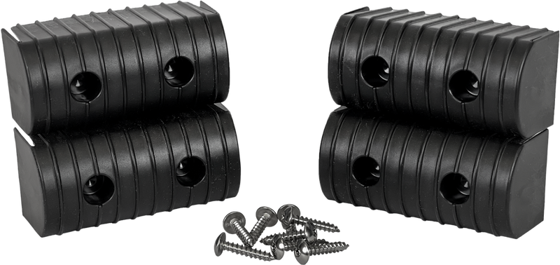 Caliber Bunk Wrap END CAP Kit 2X4 4/Pack With Hardware Black - 23051-BK