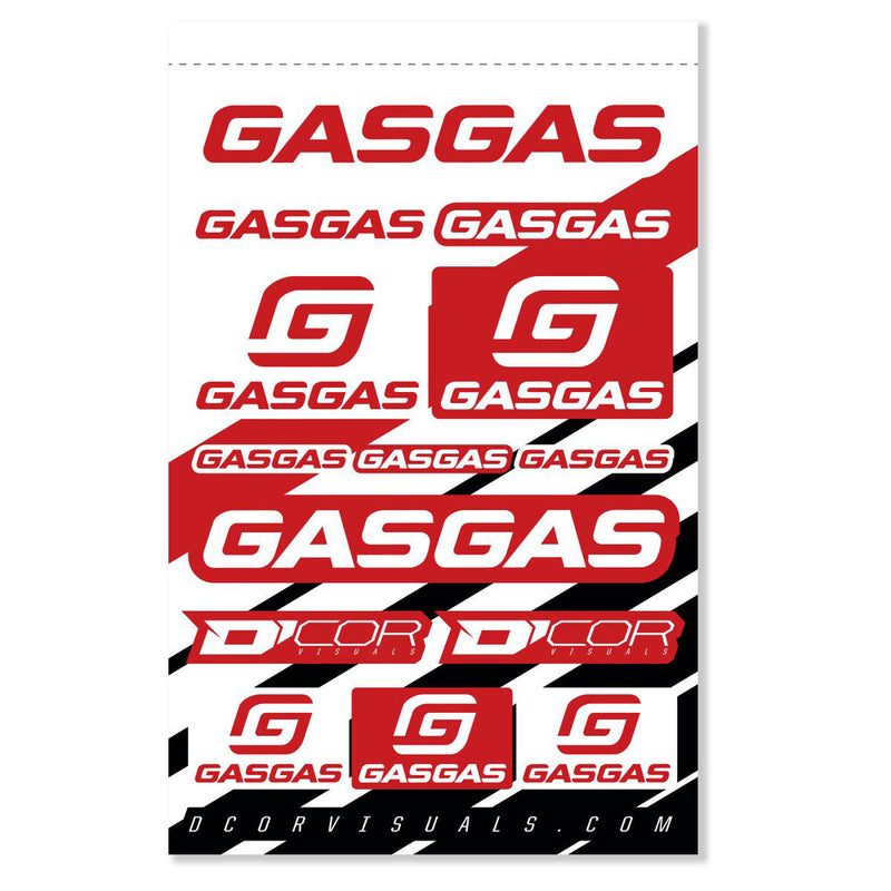 D-cor 862-4065100 40-65-100 GASGAS DECAL SHEET 12 MIL