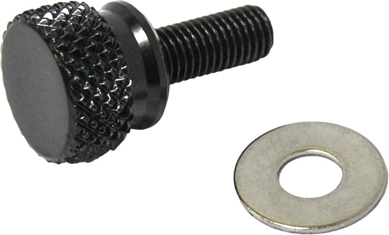 Harddrive Knurled Seat Knob 1/4-28 Stepped Black - 05-319BK