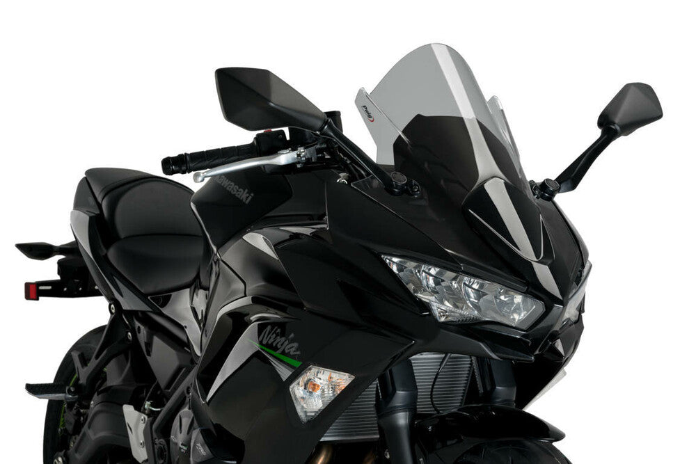 Puig Hi-Tech Parts Windscreen Z Racing Smoke - 3881H Kawasaki Ninja 650 2020-2025