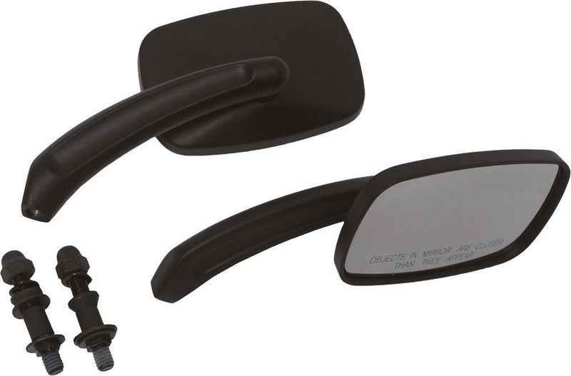 Harddrive 18-137 Mirrors Chrome Rectangle Chrome For Harley Motorcycles 1970-2018