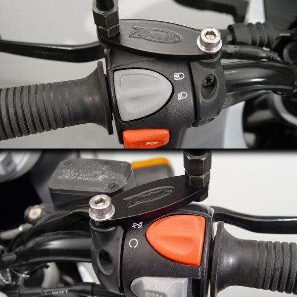 ZTechnik Mirror Extenders Black Pair - Z5302 BMW F650GS / F650GS Dakar / G650GS 2005-2007