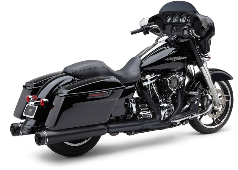 Cobra 4.5" Groove TIP Slip-ON Black FLH FLT - 6291RB For Harley Touring 2017-2026