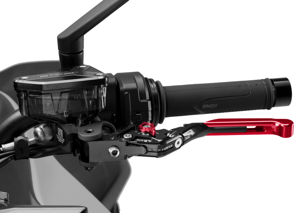 Puig Hi-tech Parts 561-00424R 424RNR CLUTCH LEVER 4.0 FOLD/EXTEND RED