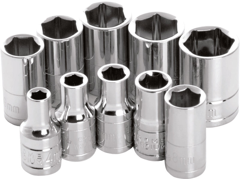 Performance Tool 117-1068 W36202 10 PC 1/4" MET SOCKET SET SHALLOW