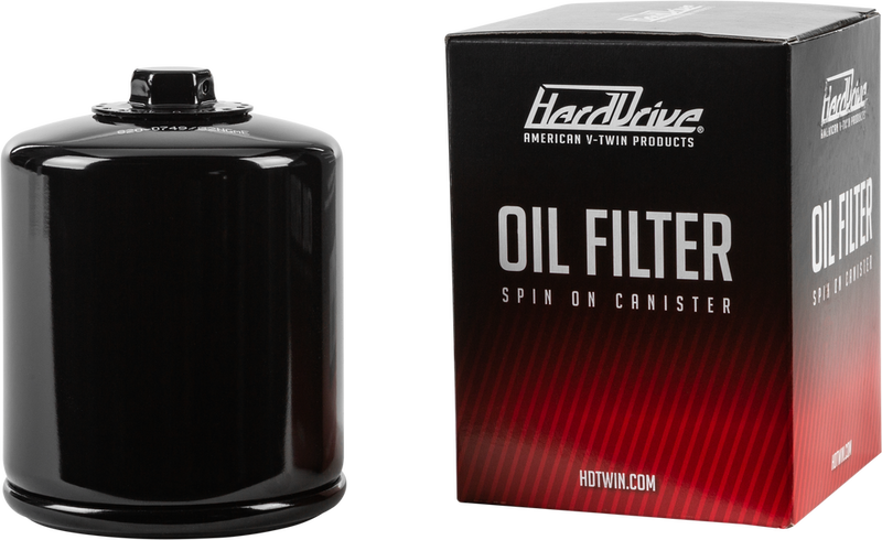 Harddrive OIL Filter EVO Black W NUT 170BN OE 63805-80A - PS170BNHD For Harley Motorcycles 1980-2020
