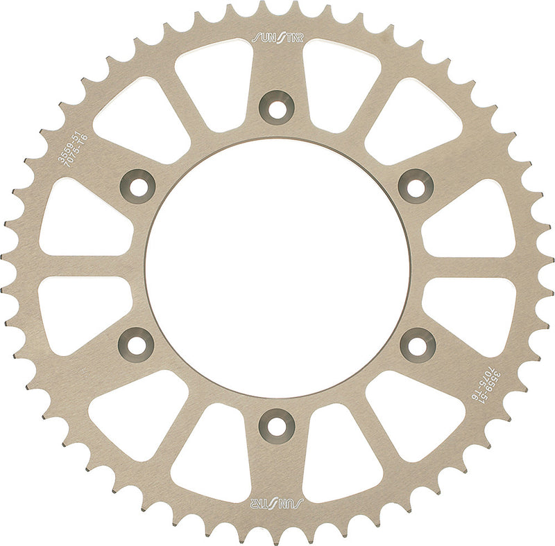 Sunstar Sprockets Rear Sprocket Aluminum 37T-520 - 5-354037 Yamaha ATVs 2004-2013