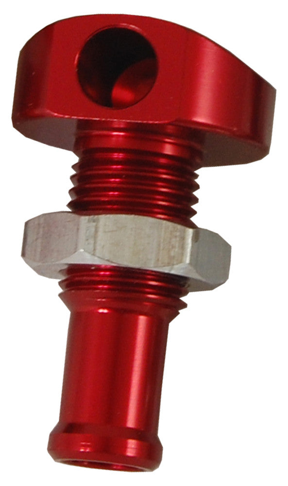Blowsion 18-2070R 04-03-007 BILLET THRU-HULL WATER FITTING RED 3/8" 90 DEG.