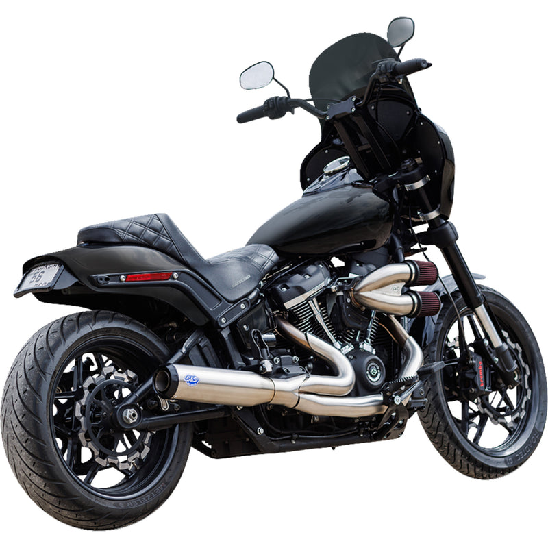 S&S Cycle Qualifier 2-Into-1 Exhaust System - 550-1105 For Harley Softail 2018-2024