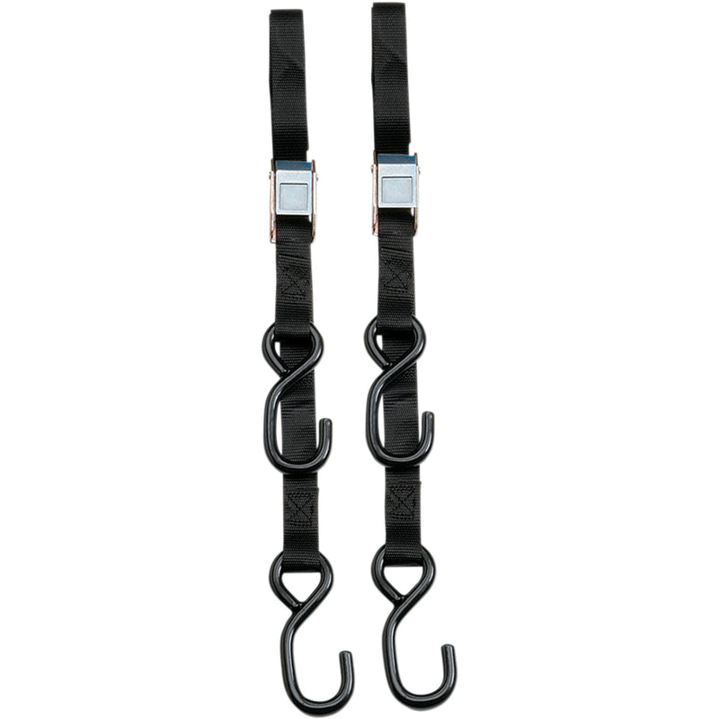 PARTS UNLIMITED 3920-0424 Heavy-Duty 7’ Cam Buckle Tie-Downs 7' Tie-Down - Black - Heavy Duty