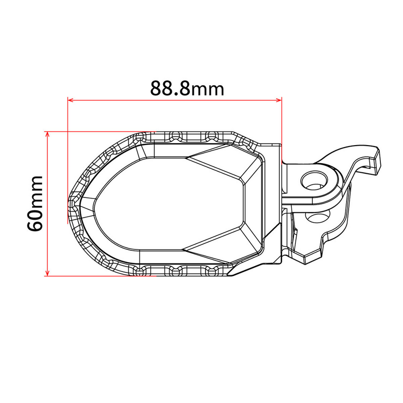 Zeta MAX Foot PEG Yamaha Black - ZE93-2610 Yamaha Dirt Bikes 2023-2026