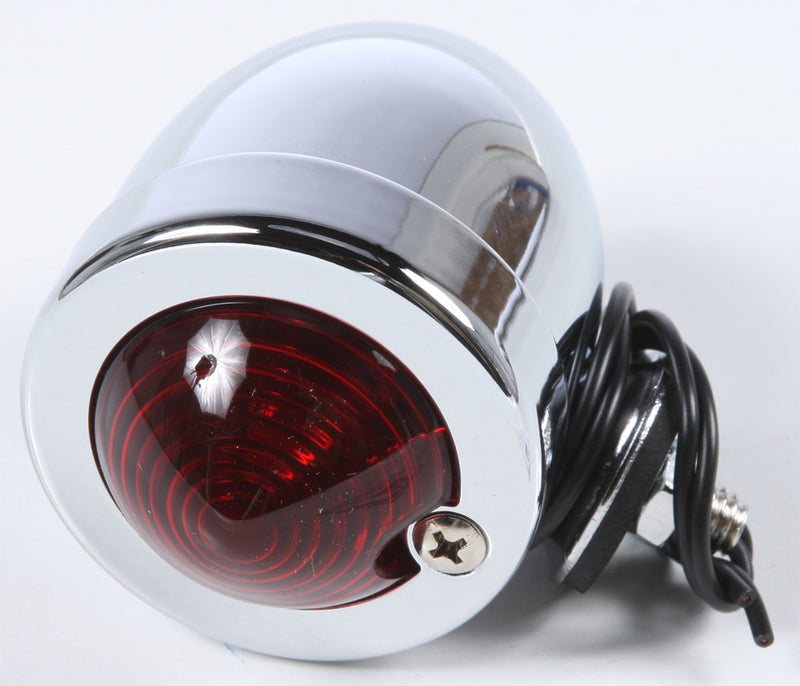 Harddrive 820-55500 201036 BULLET MARKER LIGHT CHROME RED LENS SINGLE FILAMENT