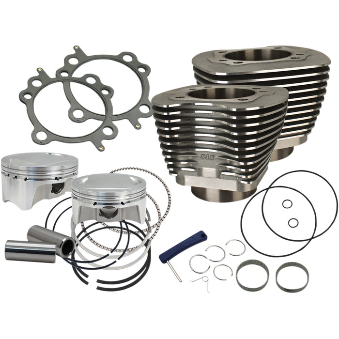 S&S CYCLE 0931-0742 910-0651 Bolt-In Sidewinder® 4" Big Bore Kits - 4" Big Bore Bolt-In Sidewinder® Cylinder Kit - 110" - Black