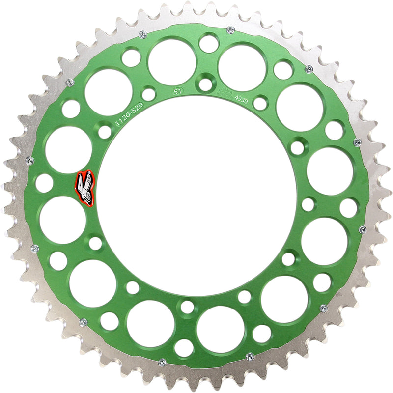 Renthal Sprocket - 1120-520-51GPGN For Kawasaki Dirt Bikes 1984-2026 | Suzuki RMZ 250 2004-2006