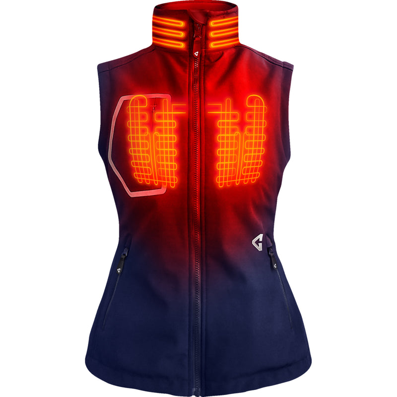 GERBING HEATED CLOTHING Women's 7V Torrid Softshell Vest 2.0 Navy