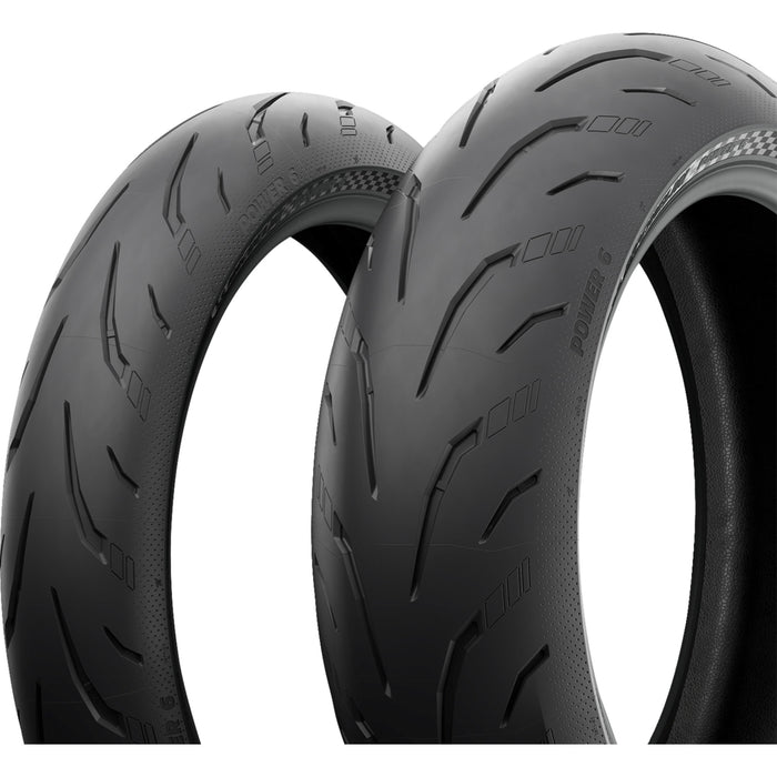 MICHELIN 0301-1002 82063 Power 6 Tire Tire - Power 6 - Front - 120/70ZR17 - (58W)