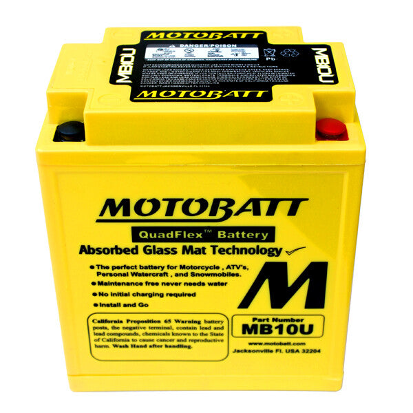 Motobatt 491-1022 MB10U BATTERY MB10U SEALED FACTORY ACTIVATED