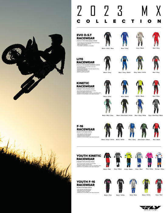 Fly Racing 363-9982 MX23 DOUBLE SIDED CO FLY MX23 GEAR AND HELMET POP DOUBLE SIDED SIGN 2023