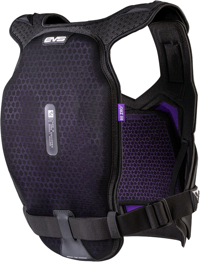 Evs 663-3069S F1PRO-BK-S/M F1 PRO CHEST PROTECTOR W/REZRO BLACK/WHITE SM/MD