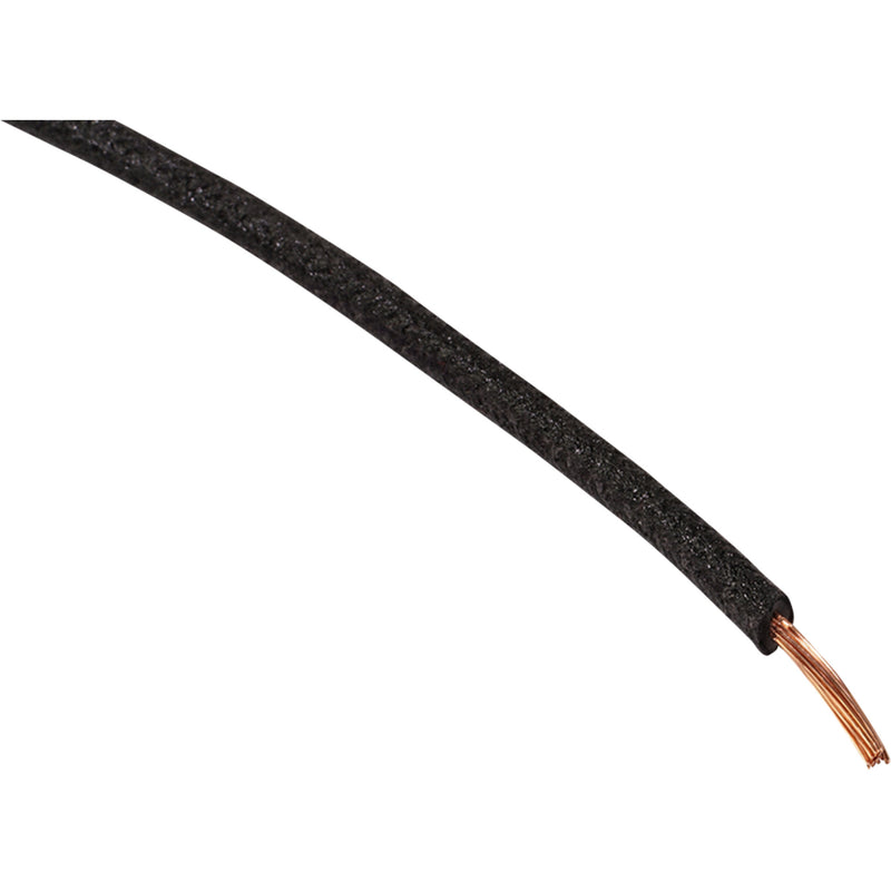 NAMZ 2120-1257 NCBW-0 Fabric-Braided Hook-Up Wire 25' Cloth-Braided Wire Spool - 16 Gauge - Black