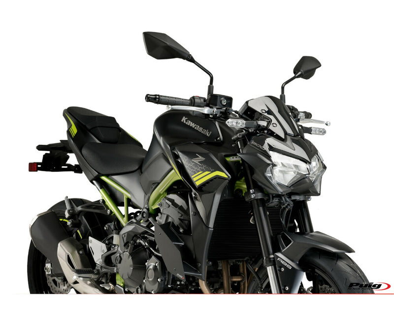 Puig Hi-Tech Parts Downforce Side Spoilers Black - 20328N Kawasaki 650 2020-2025